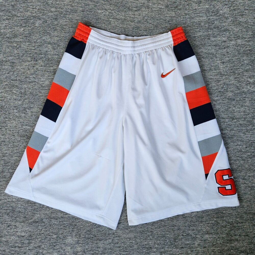 Vintage Nike Team Syracuse White Basketball Shorts Men’s Large Authentic